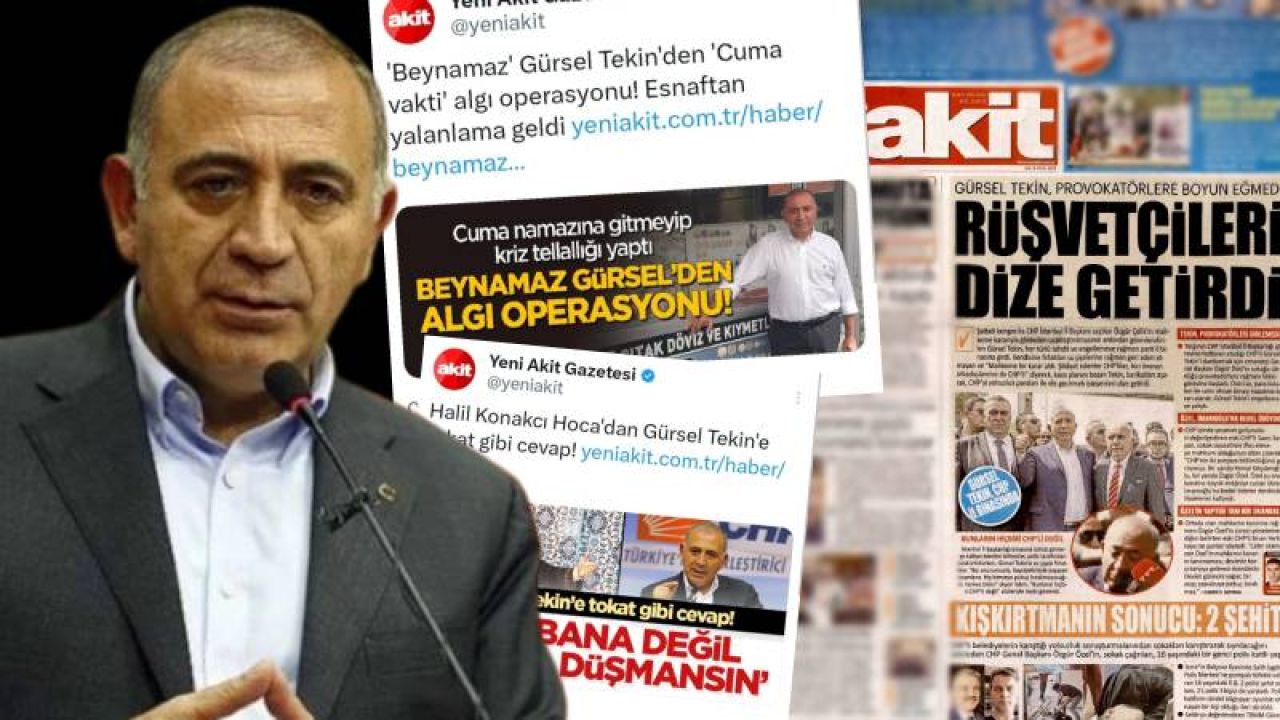 Faruk Bildirici: Yeni Akit, Gürsel Tekin'i Hedef Aldı
