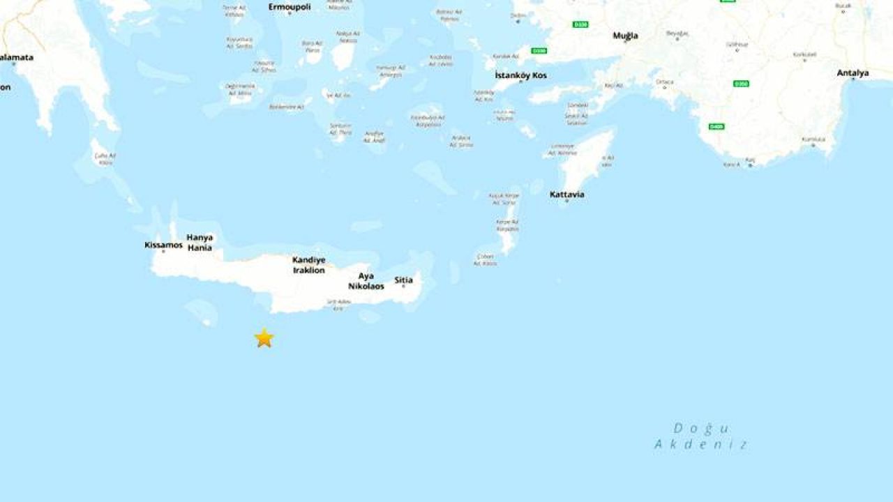 Akdeniz'de 4,1 Büyüklüğünde Deprem
