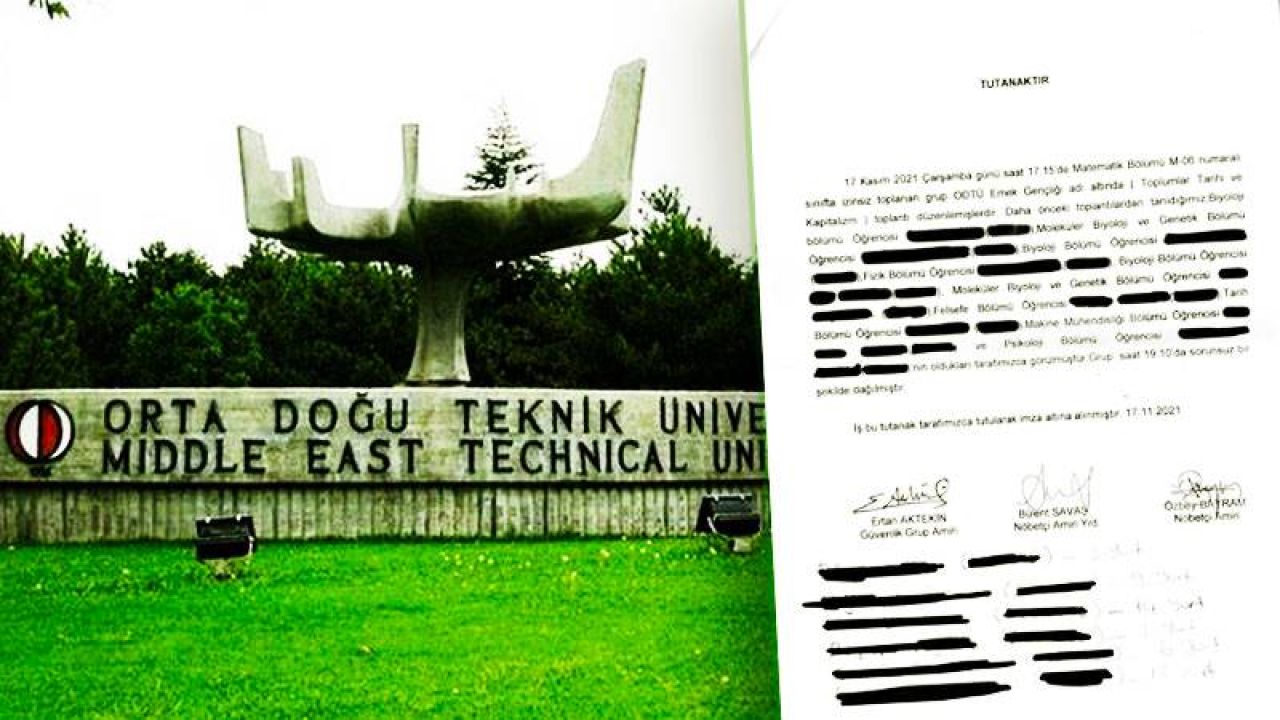 Odtü'de Öğrenciler Fişlenmiş: Dört Yıl Önceki Belge Ortaya Çıktı
