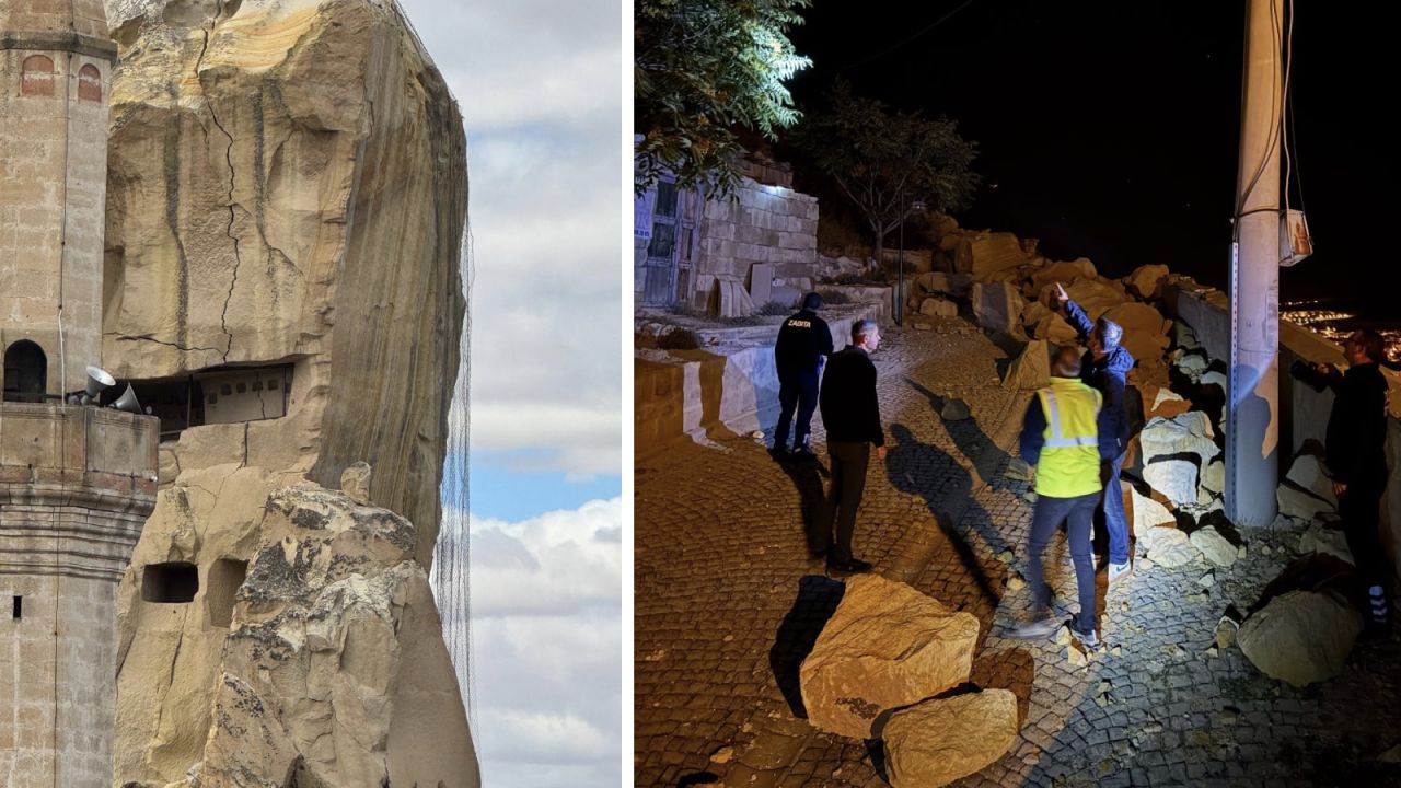 Kadıkalesi'nden Kaya Parçası Düştü, 3 Ev Tahliye Edildi
