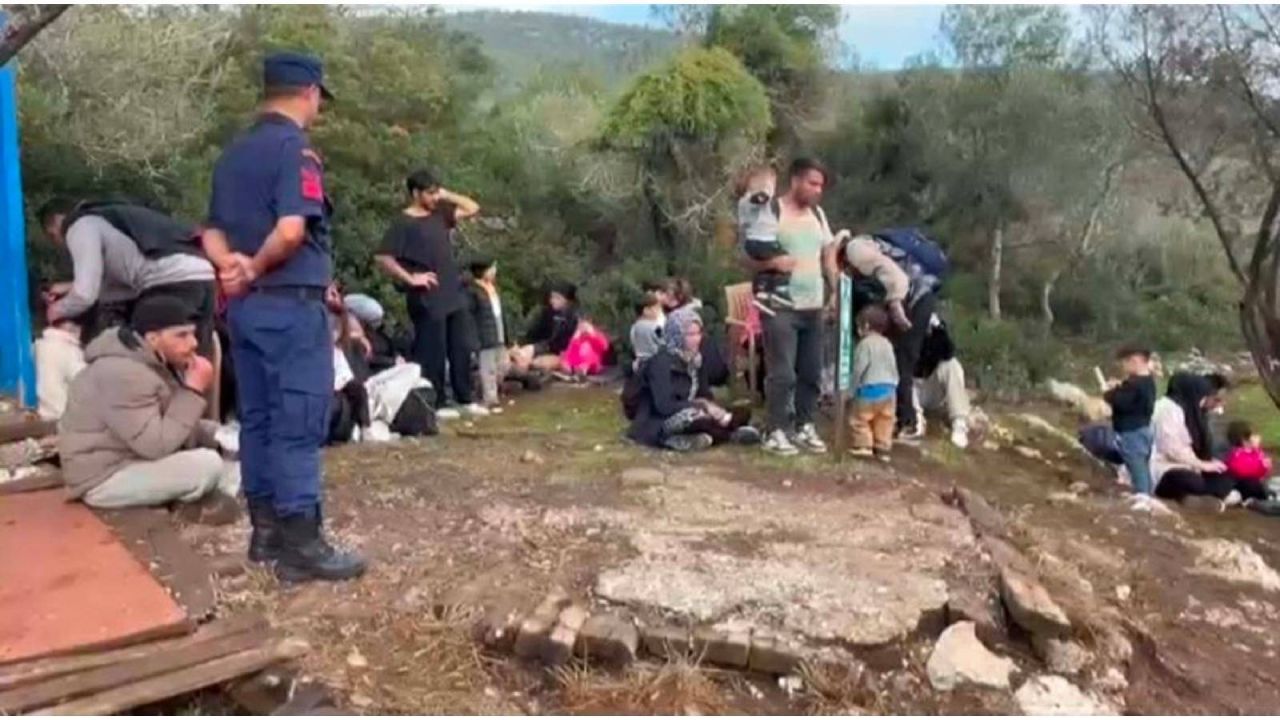 Milas'ta 74 Düzensiz Göçmen Yakalandı